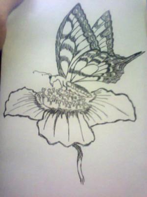 300x400 My First Butterfly =drawing