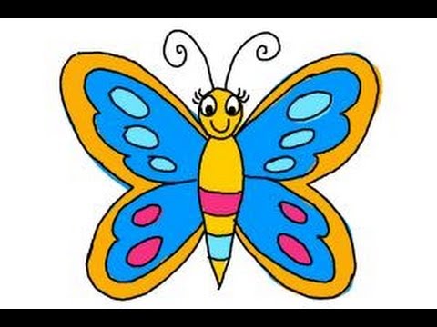 480x360 How To Draw A Butterfly For Kids