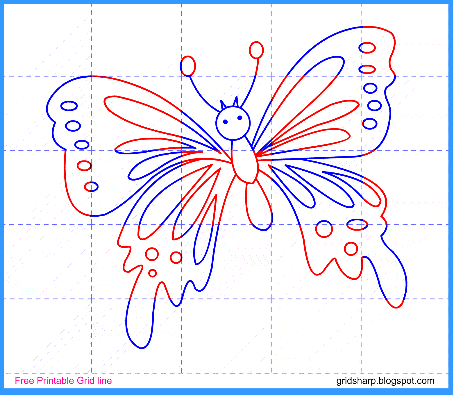 1562x1362 Free Grid Line Printable Butterfly Grid Line Drawing