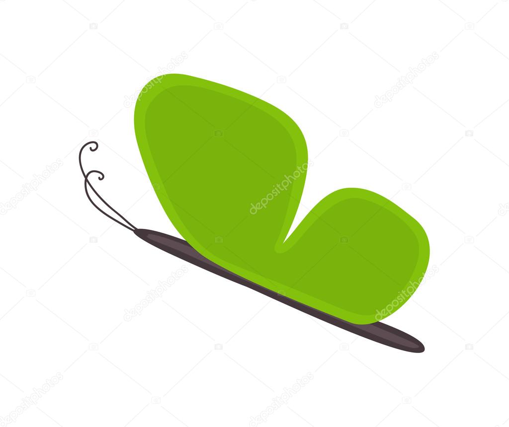 1024x860 Green Butterfly Flying Drawing Stock Vector Baavli