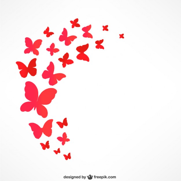 626x626 Red Butterflies Flying Vector Free Download