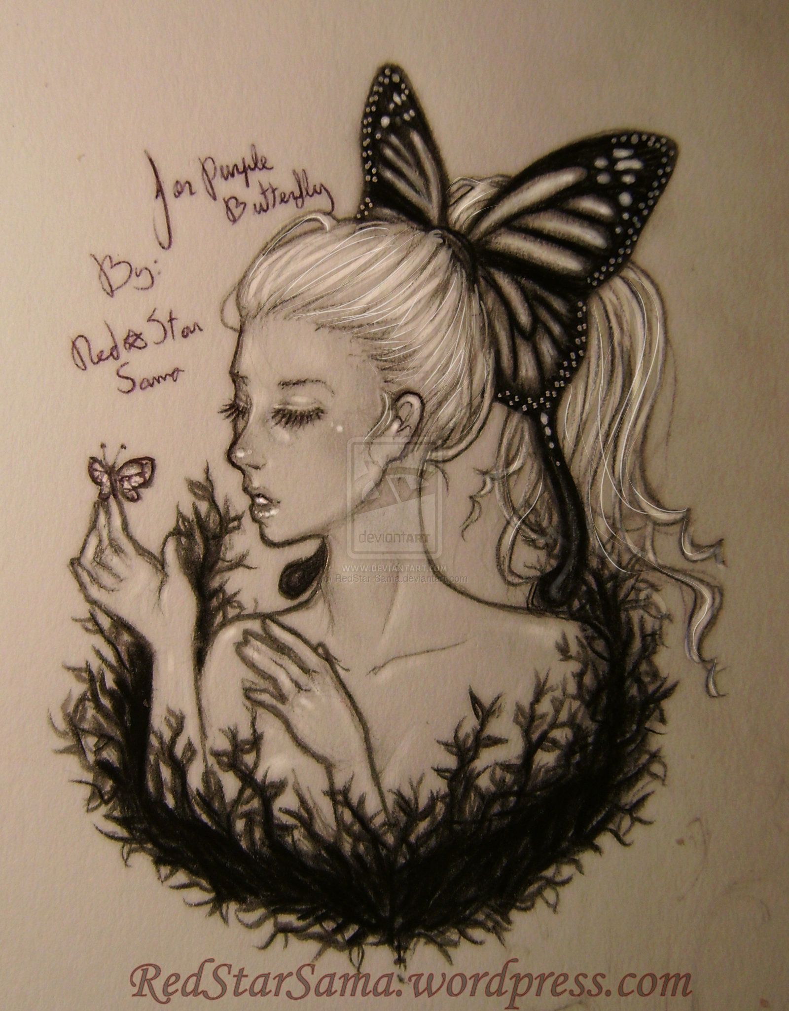 1600x2049 Butterfly Girl By Redstar On @
