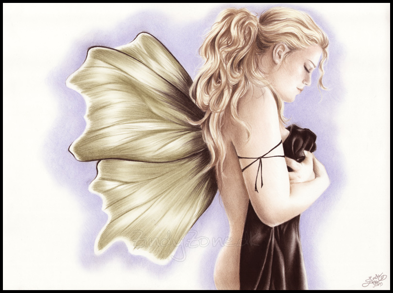 811x605 Butterfly Girl In Colour By Zindy