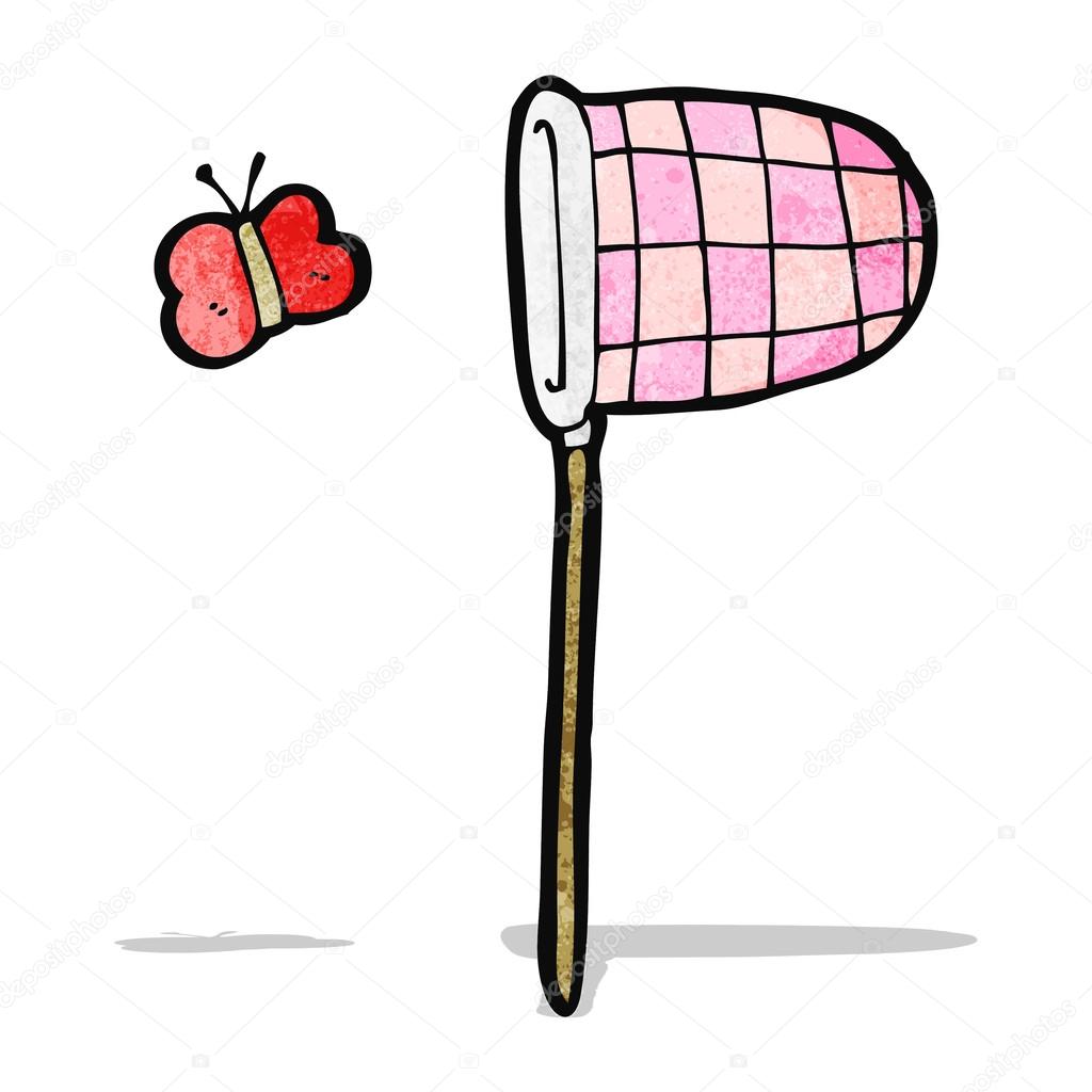 1024x1024 Cartoon Butterfly And Net Stock Vector Lineartestpilot