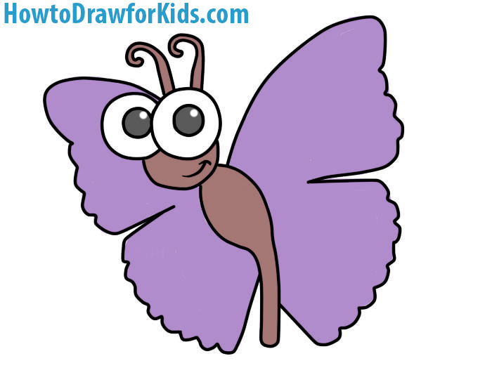 700x544 How To Draw A Butterfly For Kids Howtodrawforkids