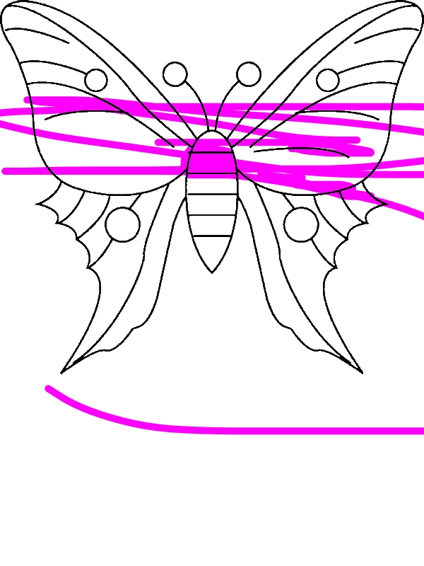 600x800 Simple Butterfly Drawing Coloring Page