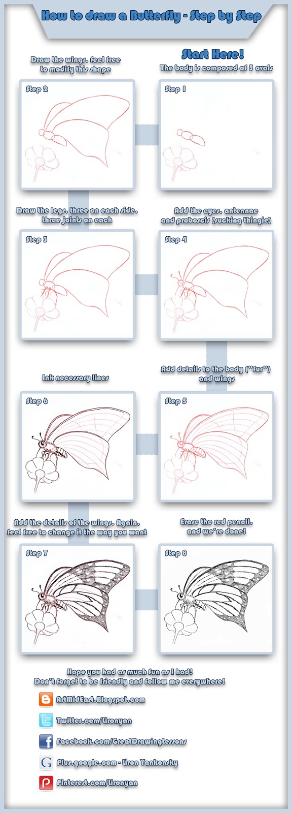 576x1600 How To Draw A Butterfly Step By Step Drawing Lessons