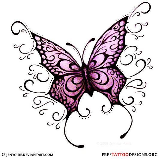 537x529 Butterfly Tattoo Stencils ~ Tattooic