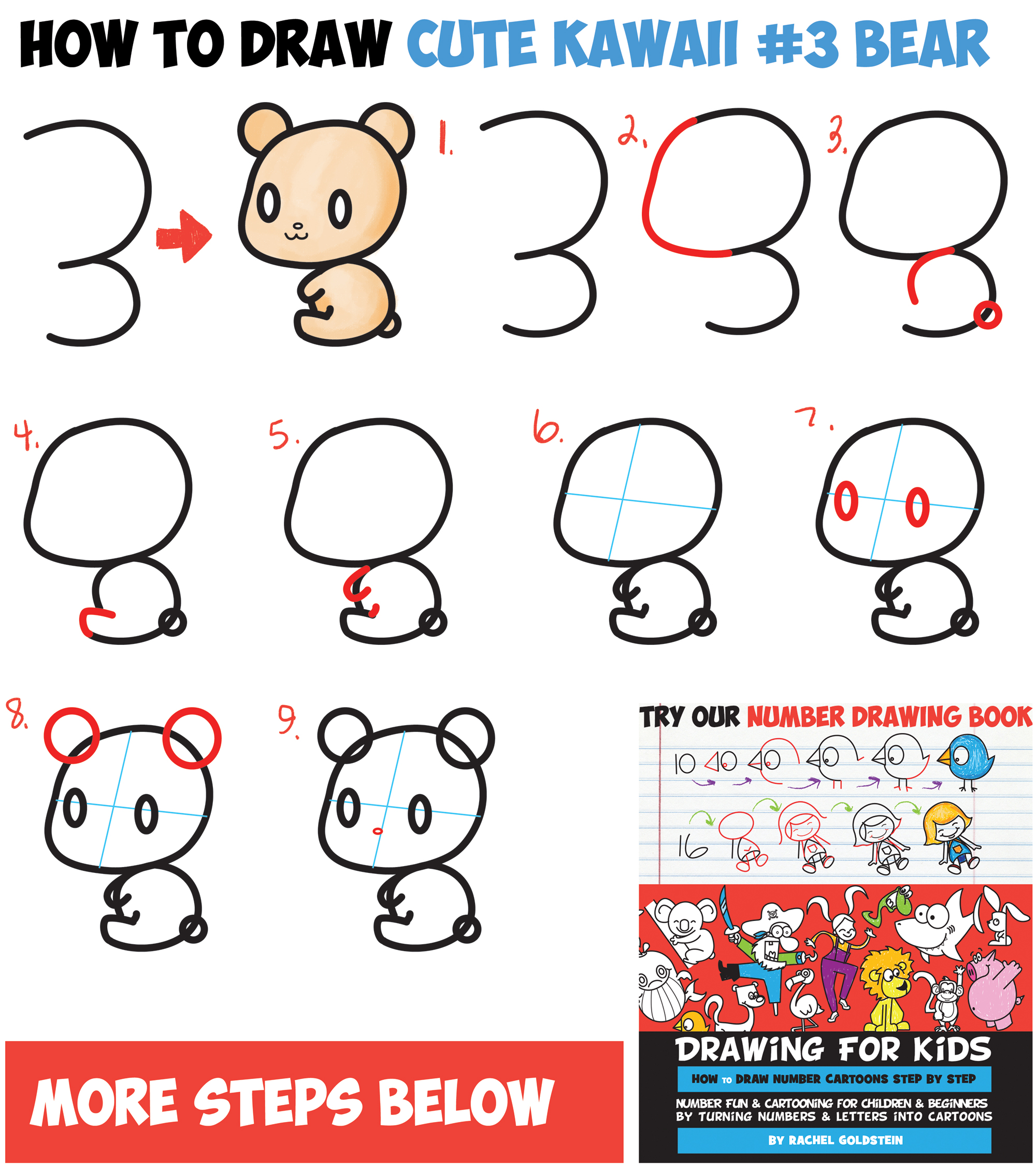 2000x2249 How To Draw Cute Chibi Kawaii Characters With Number 3 Shapes