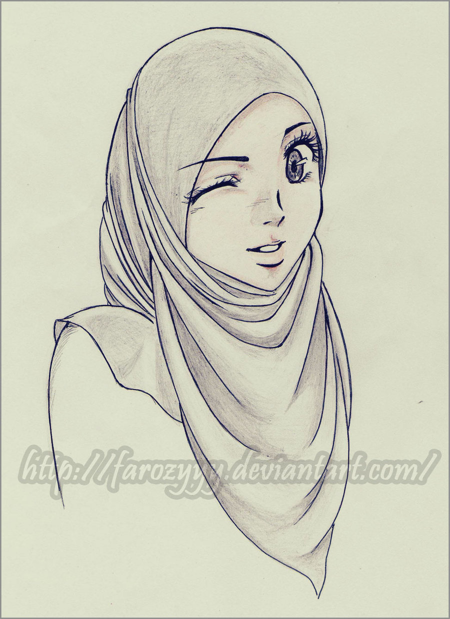 900x1238 Together Muslims Couples Pics By Pencil Drawing