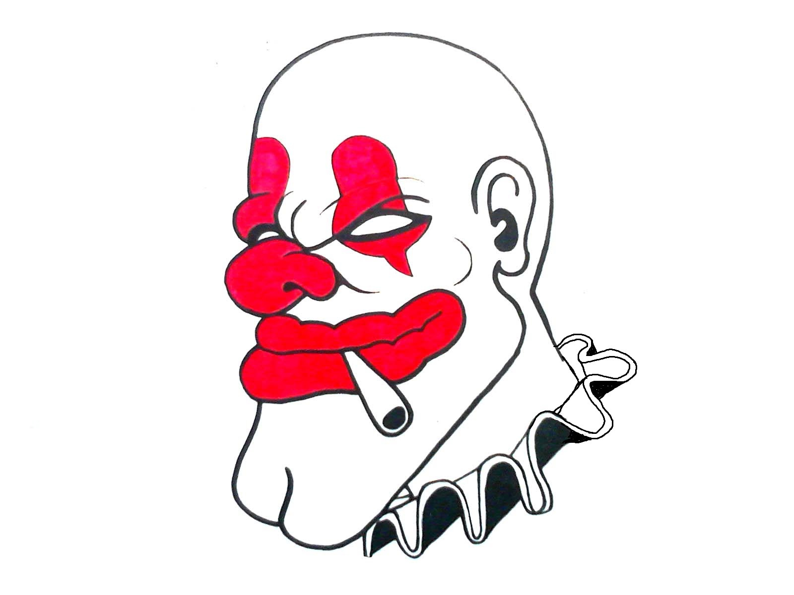 1600x1200 Graffiti Clown Drawing How To Draw A Gangsta Clown