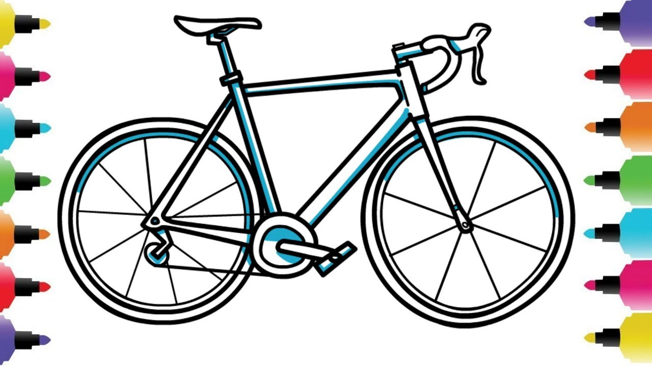 1280x720 How To Draw A Bicycle (Bike). Easy Drawing Tutorial For Kids