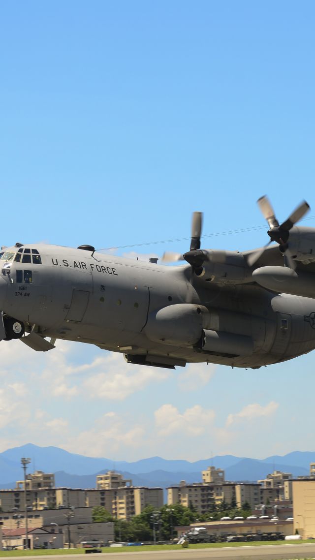 640x1138 Wallpaper C 130 Hercules, Military Transport Aircraft, Us Army