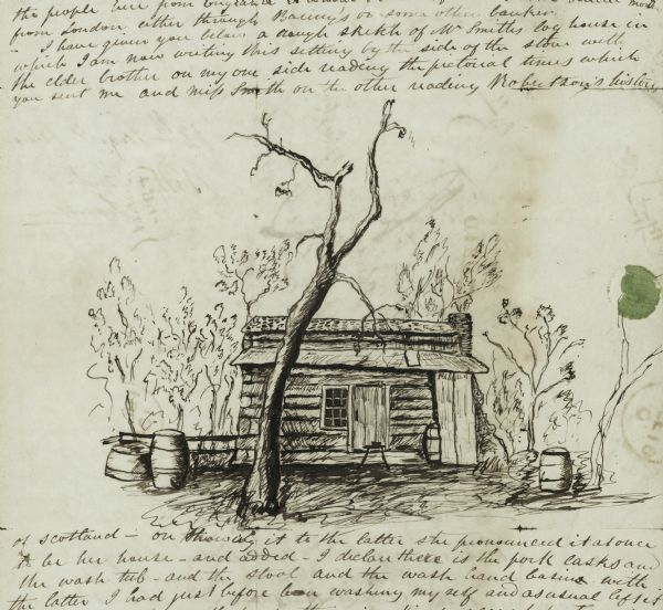 600x552 Cabin Drawing In Thomas Steel Letter Drawing Wisconsin