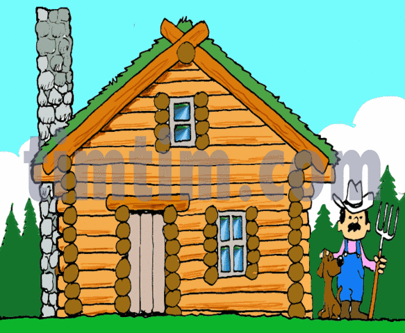 583x480 Free Drawing Of Log Cabin From The Category Building Home Tools