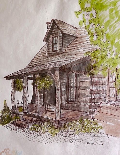 496x640 Image Result For Cabin Drawing Sketchy Intro To Drawing