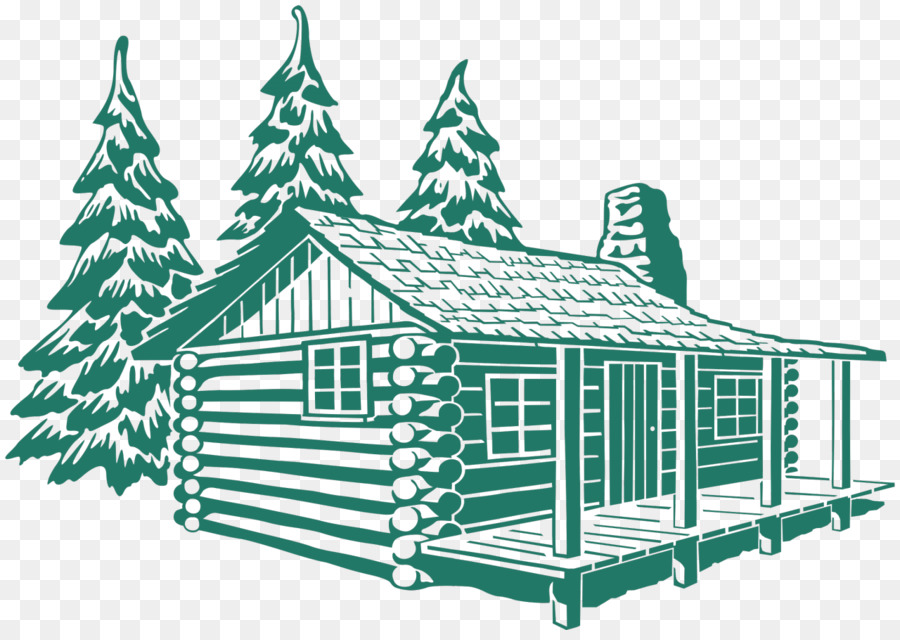 900x640 Log Cabin Drawing Clip Art