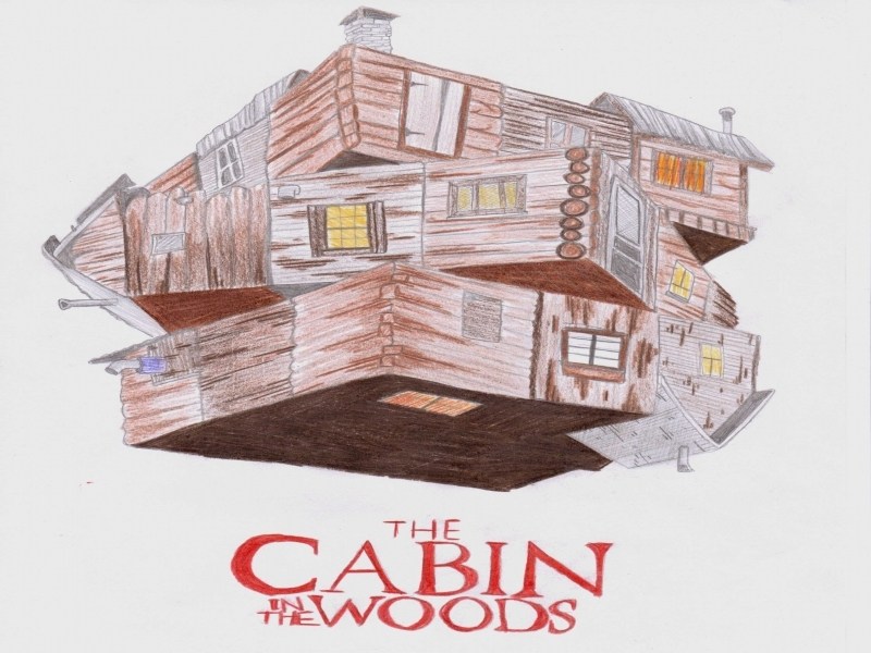 800x600 Cabin In The Woods Drawing