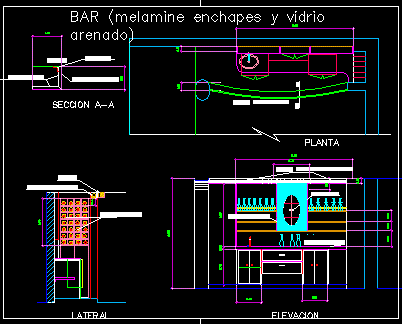 402x324 Bar Cabinet Details And Dimensions 2d Dwg Detail For Autocad