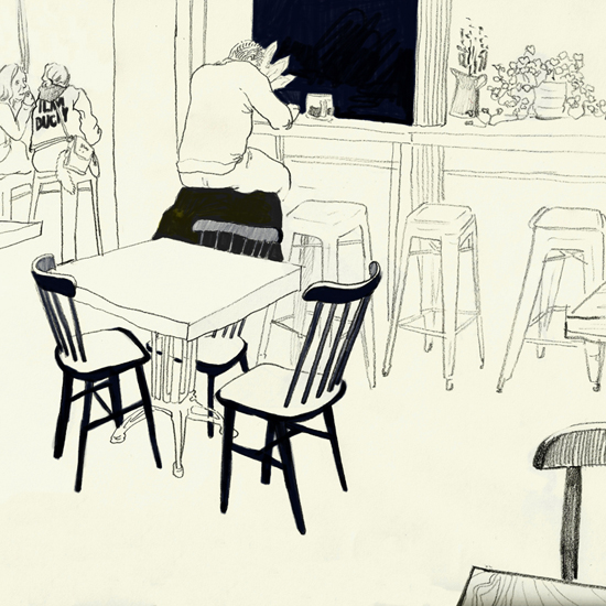 550x550 Cafe Drawing Boyeon Choi