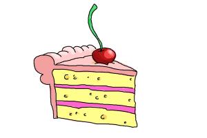 300x200 How To Draw A Slice Of Cake