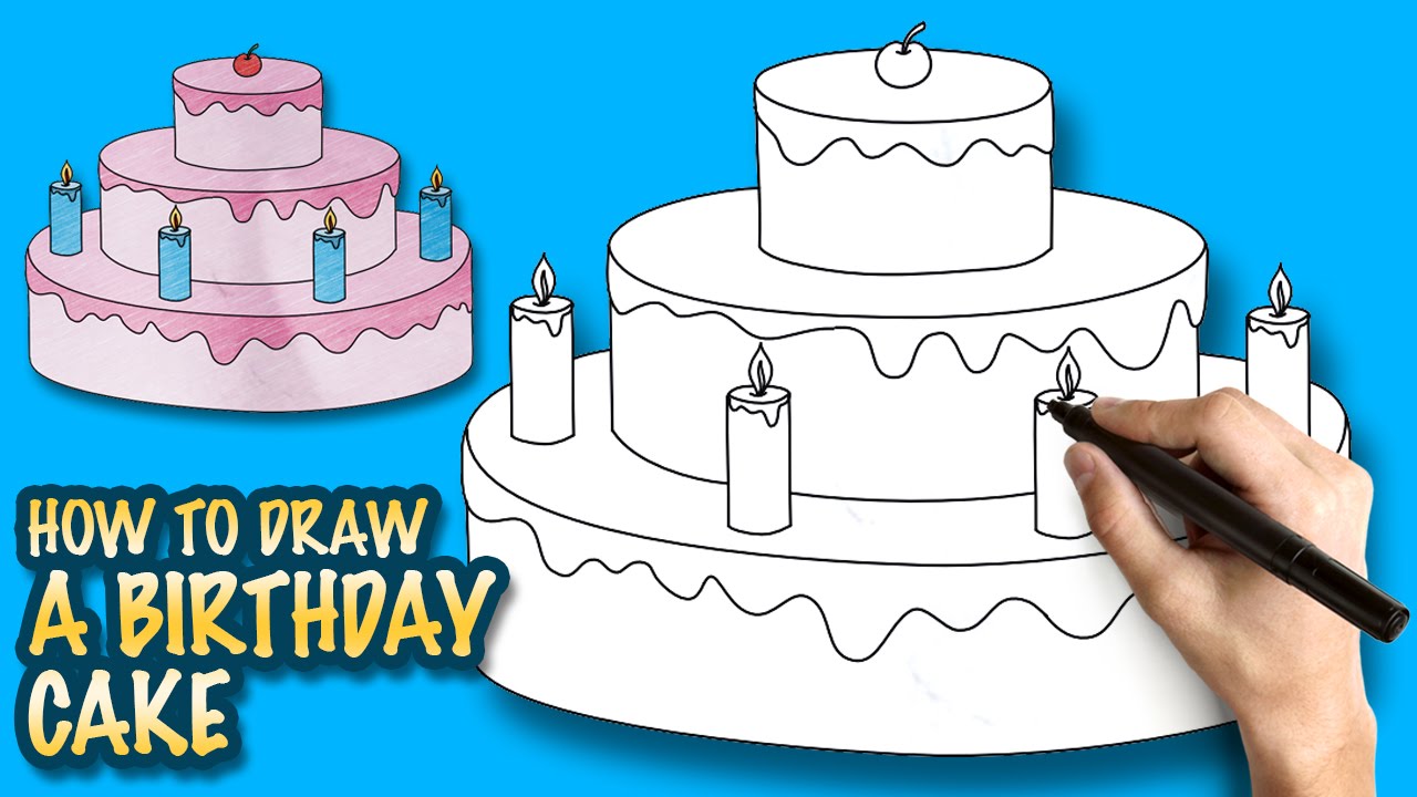 1280x720 How To Draw A Birthday Cake