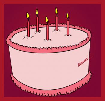 350x337 How To Draw How To Draw A Simple Birthday Cake