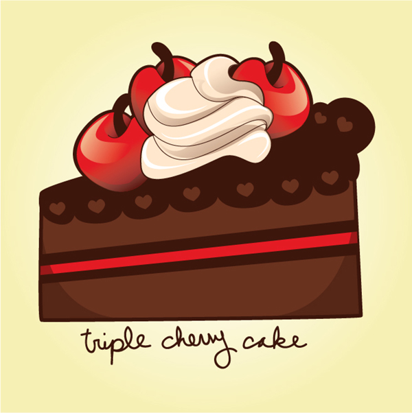 600x602 How To Draw A Sweet Cherry Chocolate Cake Slice In Adobe Illustrator