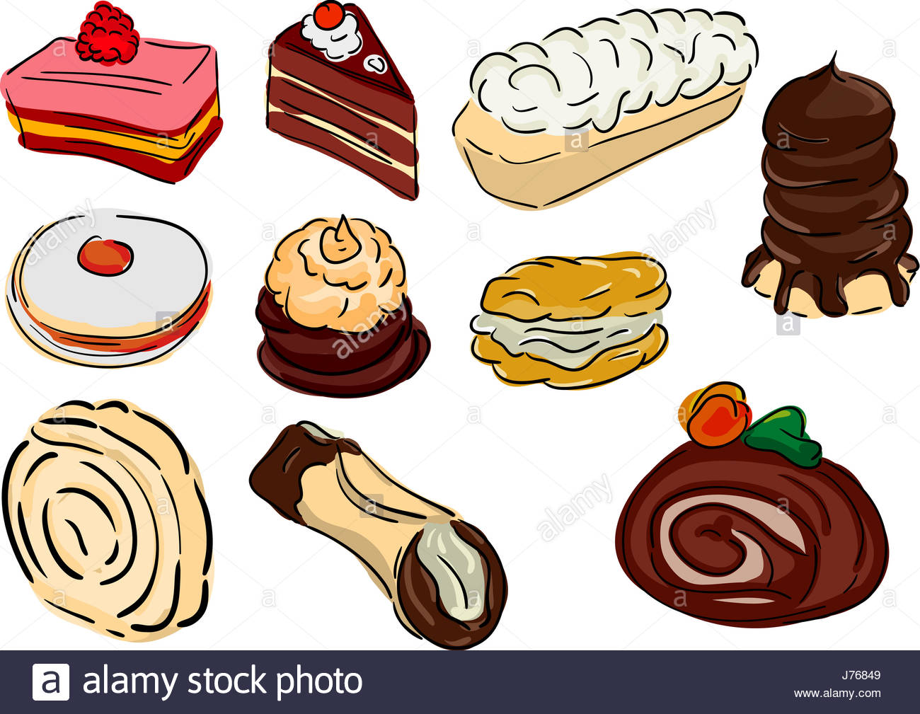 1300x1009 Sweet Colour Illustration Cake Pie Cakes Paint Draw Food Aliment