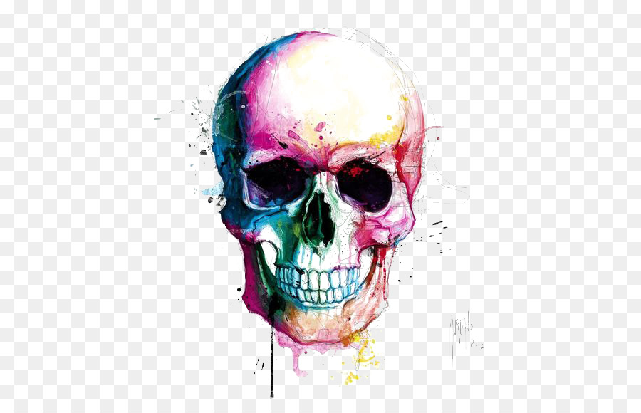 900x580 Skull Calavera Drawing Color Painting