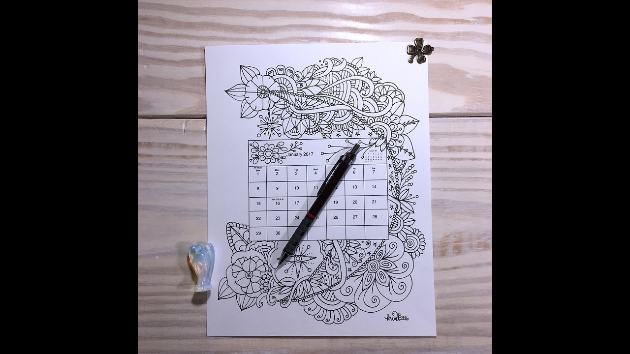 1280x720 Jan 2017 Calendar