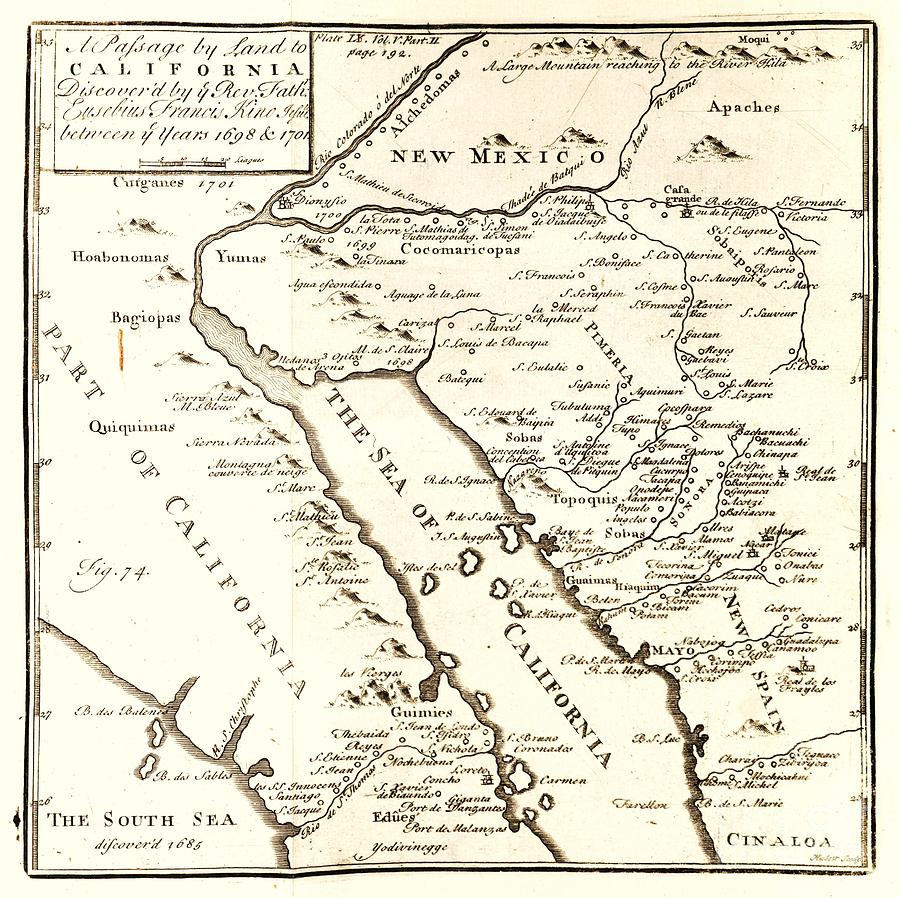 900x898 Kino Passage To California Map Drawing By Pg Reproductions