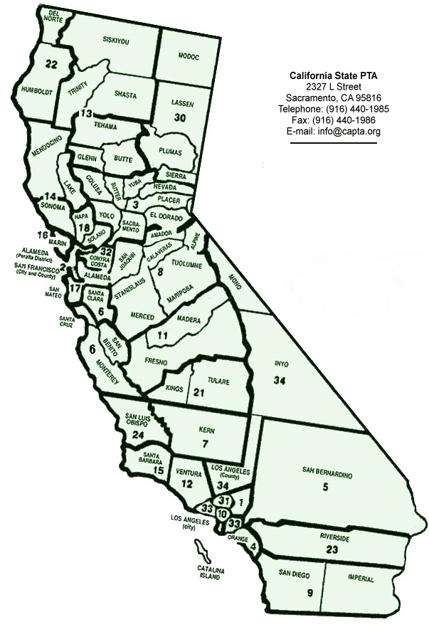 603x881 District Map California State Pta