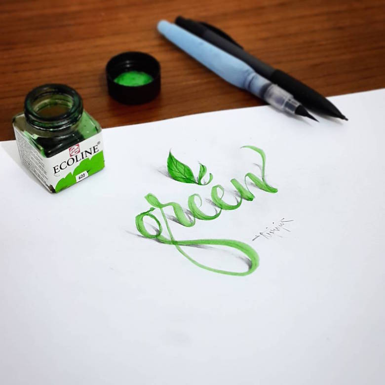 780x780 Beautiful 3d Calligraphic Drawings That Look Like They'Re Popping