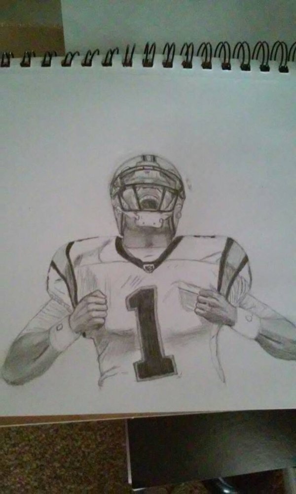 600x1000 Cam Newton Drawing I'M Working By Bigken20