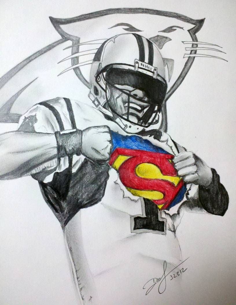 816x1056 Drawing Of Cam Newton