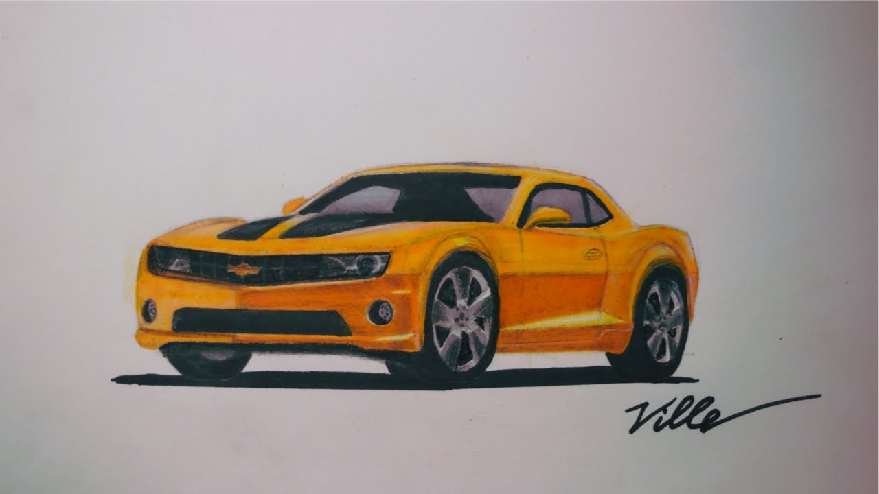 1280x720 Chevrolet Camaro Speed Drawing
