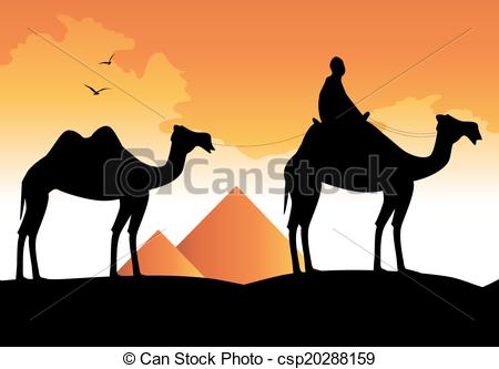 450x333 Camel Caravan In The Desert Clipart Vector