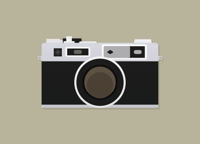 640x460 Simple Illustrations Of Iconic Vintage Film Cameras