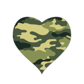 324x324 Camo Heart Clipart