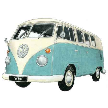 450x450 Vw Camper Drawing