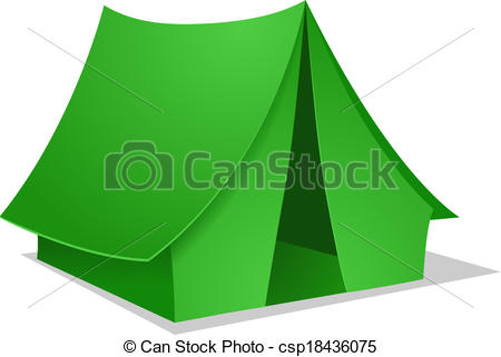 450x321 Green Camping Tent. Vector Illustration Vectors Illustration