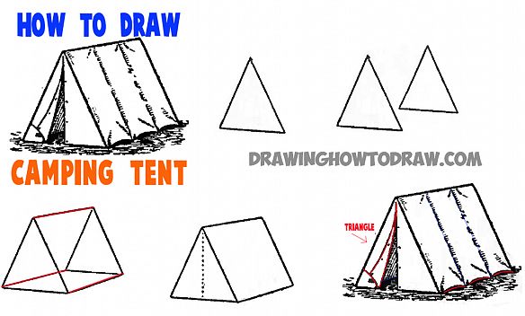 584x352 How To Draw Tents