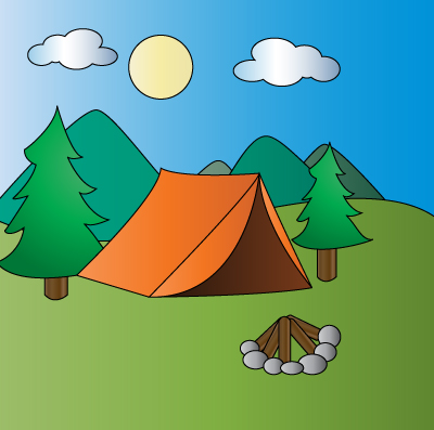 400x397 How To Draw A Campsite 6 Steps (With Pictures)