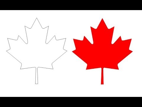 480x360 Canada Flag Leaf Drawing In Corel Draw