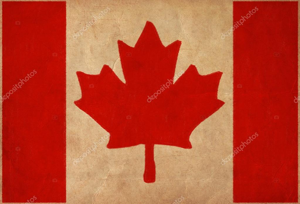 1023x697 Canada Flag Drawing ,grunge And Retro Flag Series Stock Photo