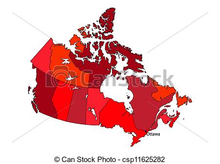 450x335 Stylized Canada Map On White Background Vector