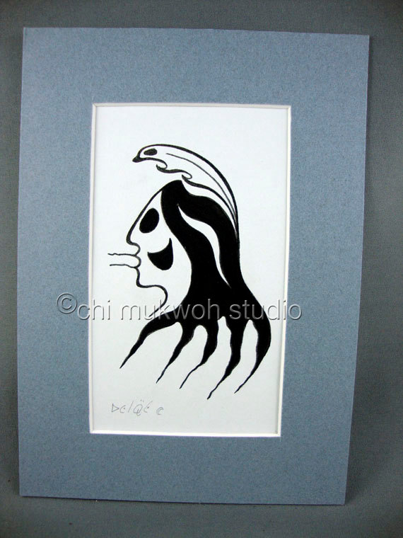 570x760 Pen And Ink Drawing Portrait Native Art By Canadian By Mukwoh