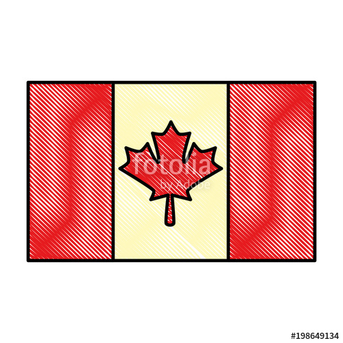 500x500 Canadian Symbol National Flag With Maple Leaf Vector Illustration