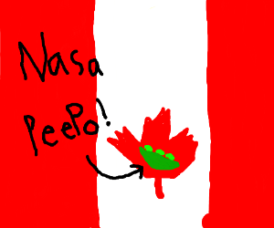 300x250 Pea Pod On The Canadian Leaf (Drawing By Lord Aaronjay)
